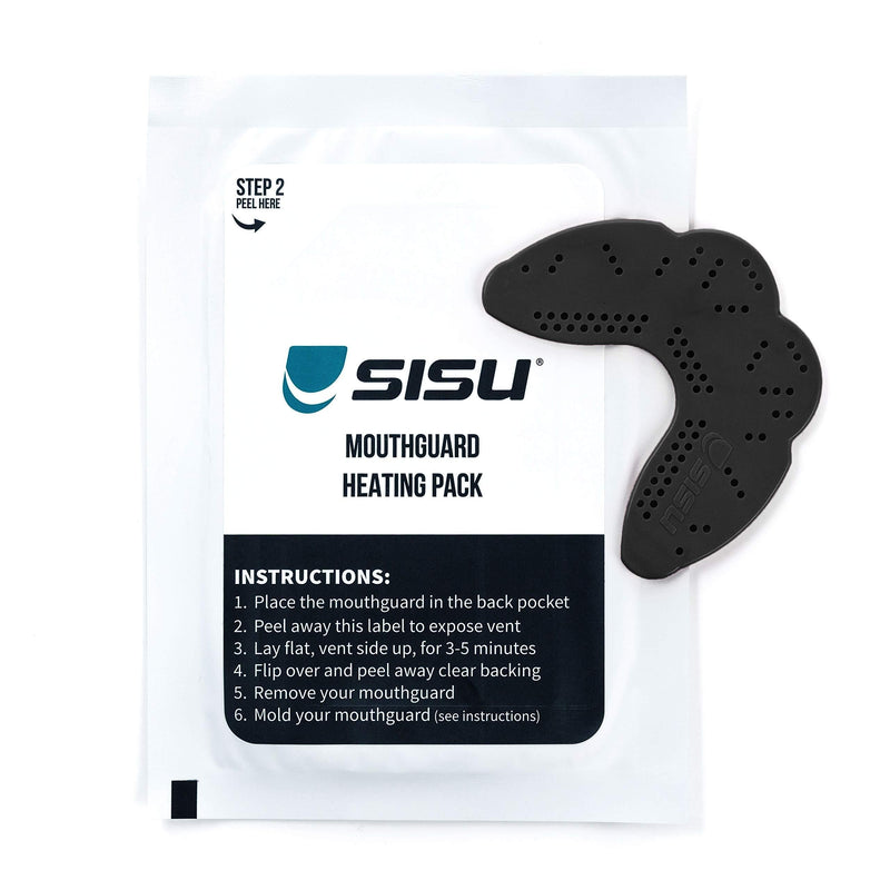 [AUSTRALIA] - SISU Mouth Guards Aero 1.6mm Custom Fit Sports Mouthguard and Molding Heat Pack for Youth/Adults Charcoal Black 