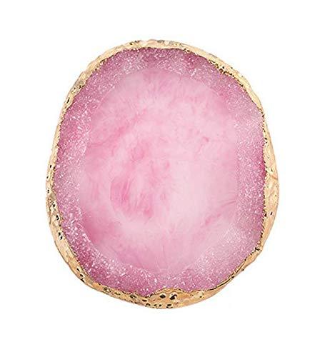 LASSUM Resin Nail Art Palette, Acrylic Gel Polish Holder Drawing Color Paint Dish Glue Pallet Display (Pink) - BeesActive Australia