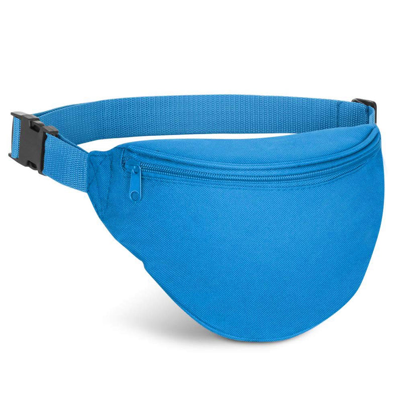 Fanny Pack, AirBuyW Adjustable Waist 2 Zipper Travel Sport Running Fanny Pack Bag (Neon Blue) Neon Blue - BeesActive Australia
