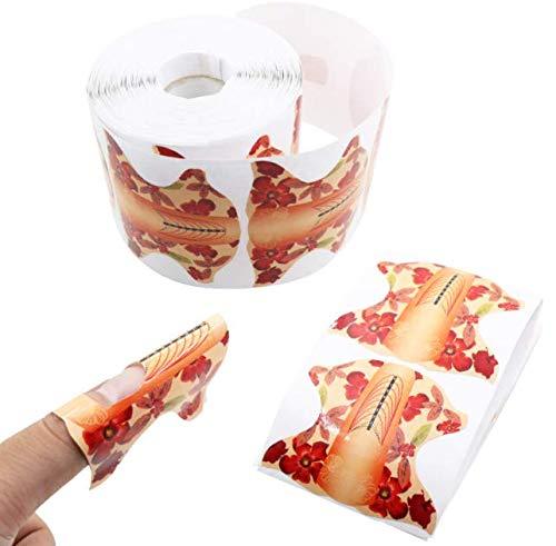 DNHCLL 100 PCS Maple Leaf Shape Professional Nail Art Guide Stickers for Acrylic UV Gel Nail Tips Manicure Extension Tool - BeesActive Australia