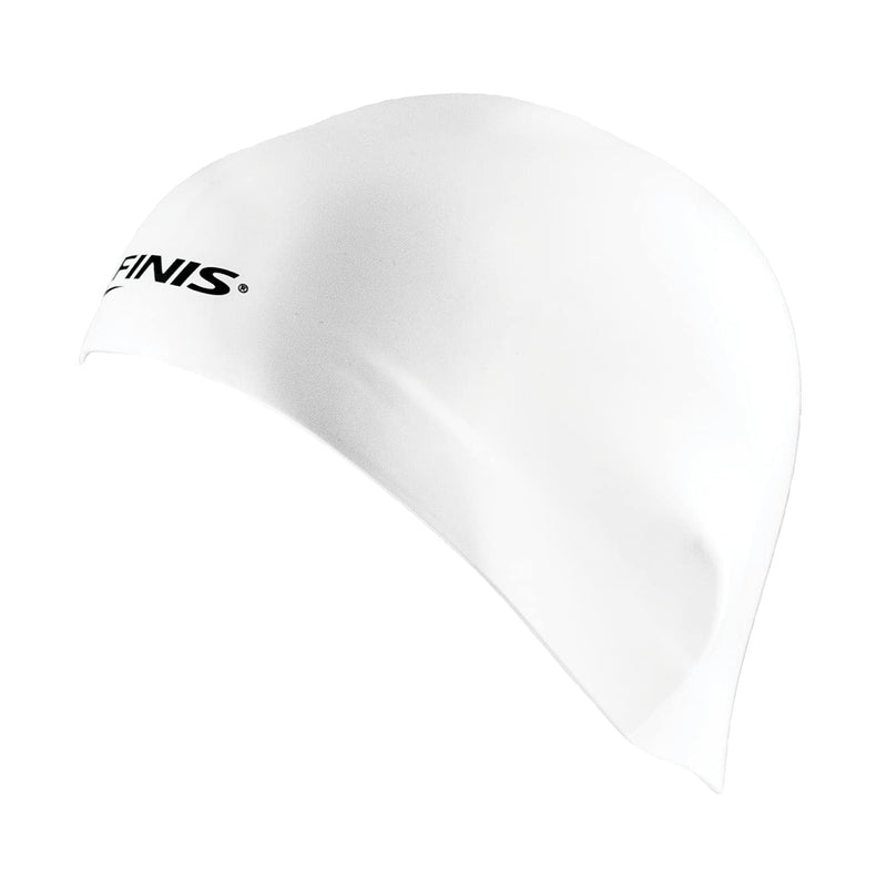 FINIS 3D Dome Swim Cap for Competitive Swimmers, Black, Small/Medium White - S/M - BeesActive Australia