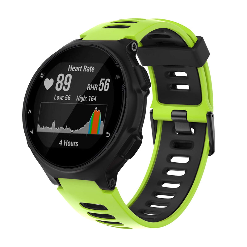 ANCOOL Compatible with Forerunner 735XT Band,Soft Silicone Sport Wristband Replacement for Forerunner 235/220/230/620/630 Smartwatches Green - BeesActive Australia