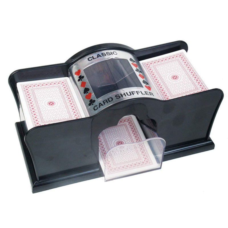 Card Shuffler for Poker Deck/Playing Cards, Manual, Bridge and Poker, Casino Style, 1-2 Deck, Crank Handle for A Easy Shuffle, A for Seniors - BeesActive Australia