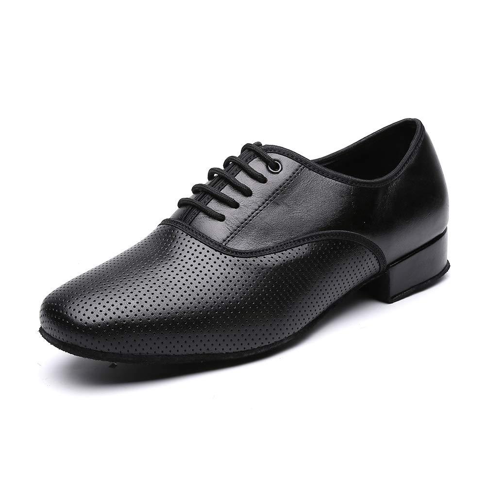 [AUSTRALIA] - Men's Black Ballroom Latin Performance Shoes Waltz Modern Dancing Practice Shoe 14 