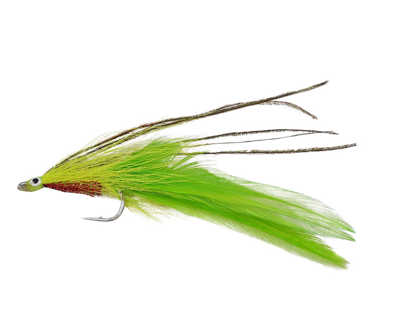 3 Flies | Chartreuse Tarpon Saltwater Streamer Fly | 3/0 Mustad Signature Fly Hooks - Target Redfish, Snook, Barracuda, Shark, Tuna and Nearly All Other Saltwater Species - BeesActive Australia