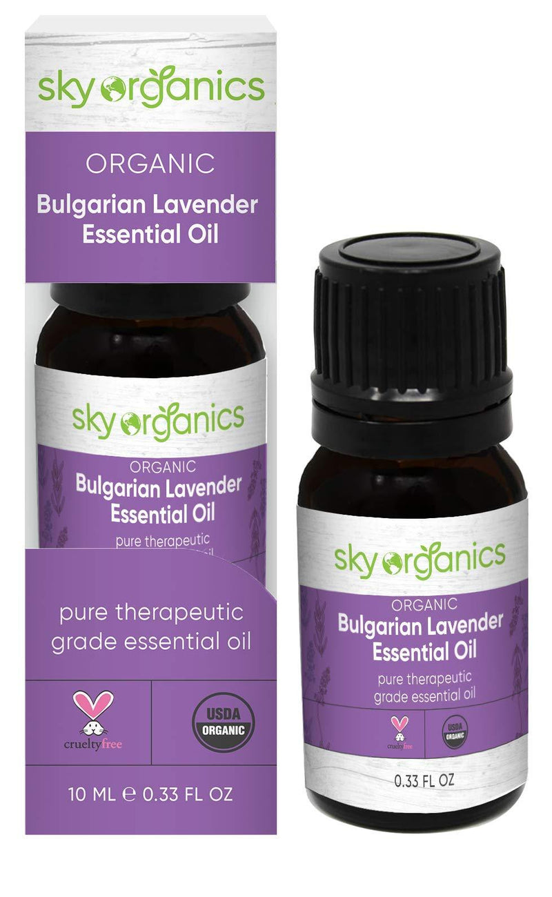 Organic Lavender Essential Oil by Sky Organics (10 ml.) 100% Pure Steam-distilled USDA Organic Lavender Essential Oil Natural Lavender Oil for Aromatherapy Diffuser Massage Candles and DIY Organic Lavender Oil 0.33 Fl Oz (Pack of 1) - BeesActive Australia