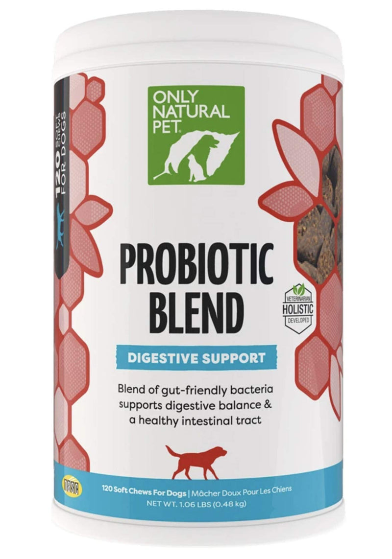 Only Natural Pet Probiotic Dog Supplement - Digestive Intestinal Tract Health Enzyme Formula - Soft Chews 120 Count - BeesActive Australia