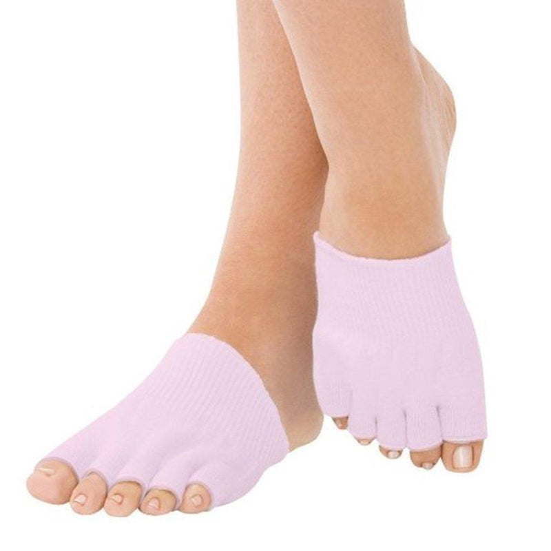 [AUSTRALIA] - Gel-Lined Toe Socks Straightener Stretcher Separators Spacer help Cracked Skin Pink Medium 