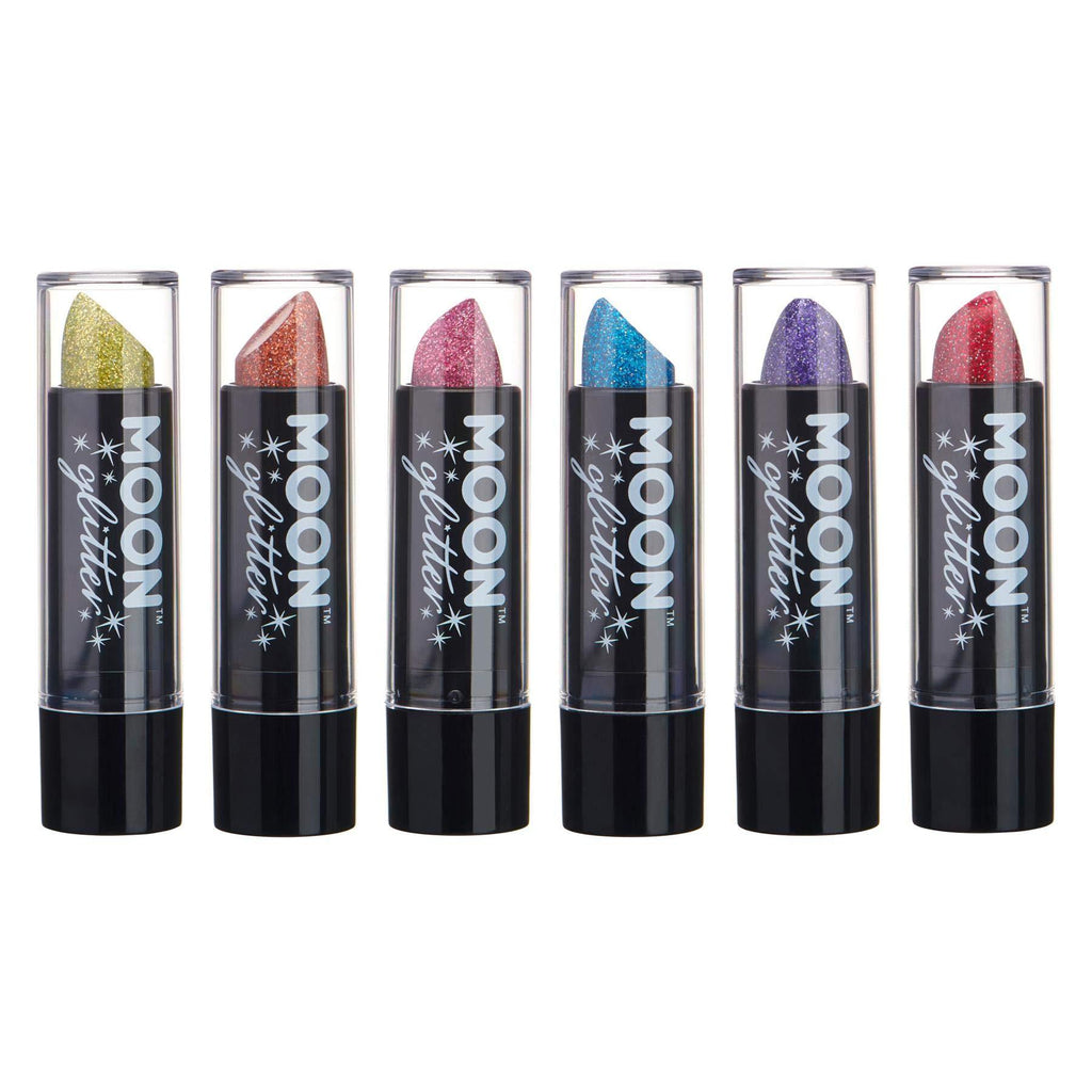 Holographic Glitter Lipstick by Moon Glitter - 0.17oz - Set of 6 colours - BeesActive Australia