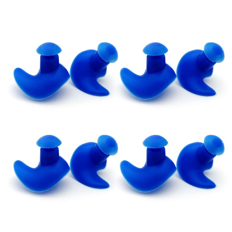 4 Sets Waterproof Swimming Earplugs Ear Plug for Swim ,Protect Water from Entering Ears in Swimming Showering (Blue) Blue - BeesActive Australia