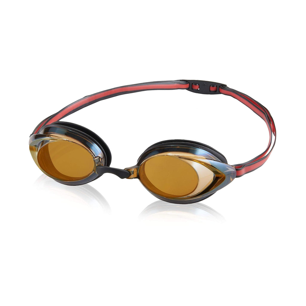 Speedo Unisex-Adult Swim Goggles Mirrored Vanquisher 2.0 Black/Amber - BeesActive Australia