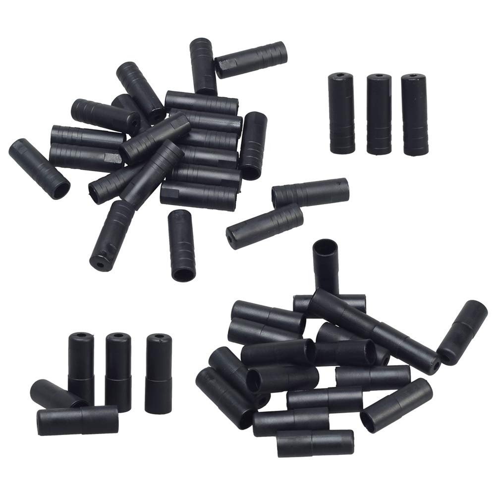 100 Pieces Bike Bicycle Plastic 5mm Brake Cable Housing Ferrule End Caps and 100 Pieces Plastic Bike Shift Cable End Caps Crimp 4mm Shifter Housing Wire Line Pipe Ferrules (Total 200 Pieces) - BeesActive Australia