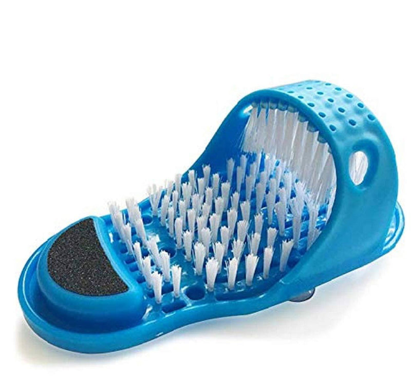 Evermarket Magic Feet Cleaner Simple Foot Scrubber Feet Shower Spa Easy Feet Cleaning Brush Exfoliating Foot Massager Slipper(Blue) Blue - BeesActive Australia