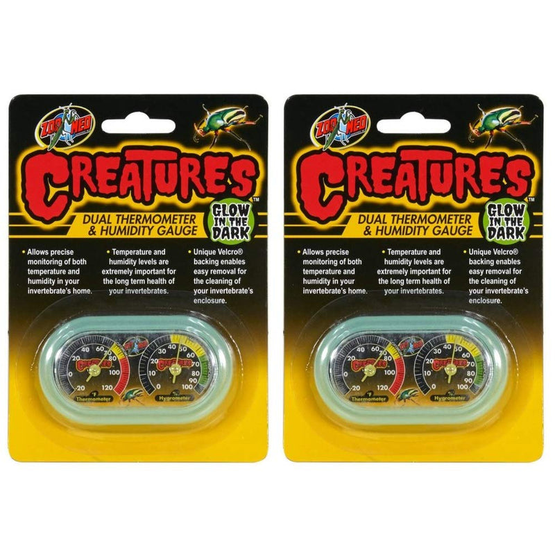 Zoo Med Creatures Dual Thermometer & Humidity Gauge 1 Count - Pack of 2 - BeesActive Australia