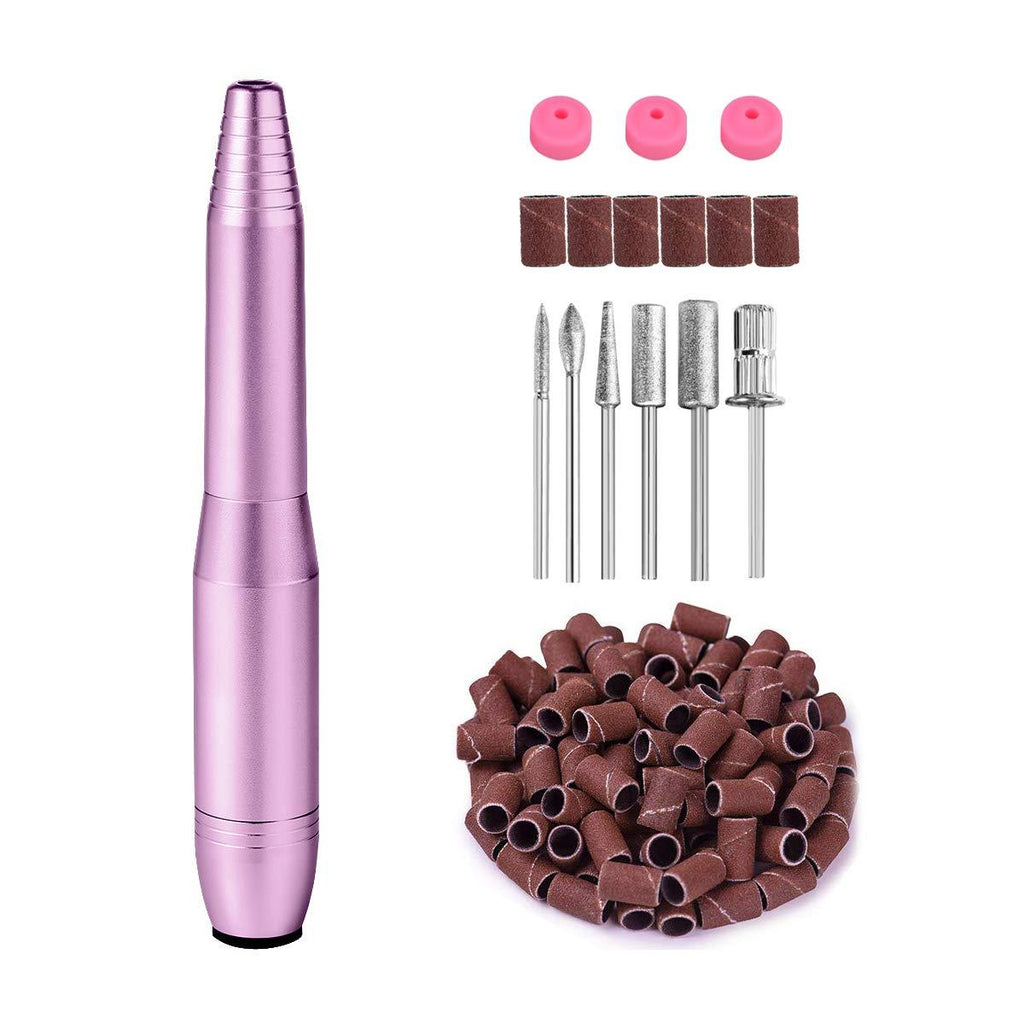 Electric Nail Drill Set, Hengwei 12 in 1 Portable Professional Manicure Pedicure Acrylic Nail Kit with Everything, 26 PCS Nail Sand Bands, Gel Nails, Polishing Shape Tools Design for Home Salon Use - BeesActive Australia