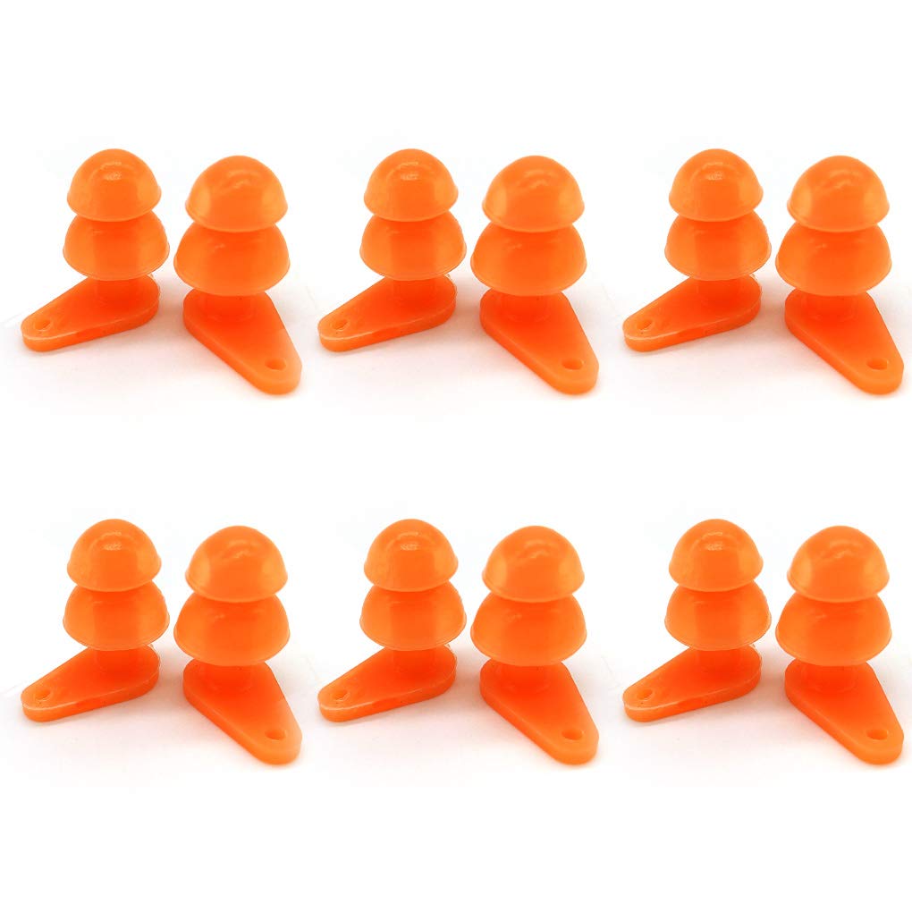 Zooshine Set of 6 Waterproof Kids Swimming Earplugs, Swim Ear Plugs Protect Children's Ears in Water Shower Orange - BeesActive Australia