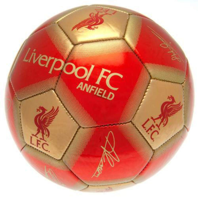Liverpool FC Signature Soccer Ball Size 5 Red/Gold - BeesActive Australia
