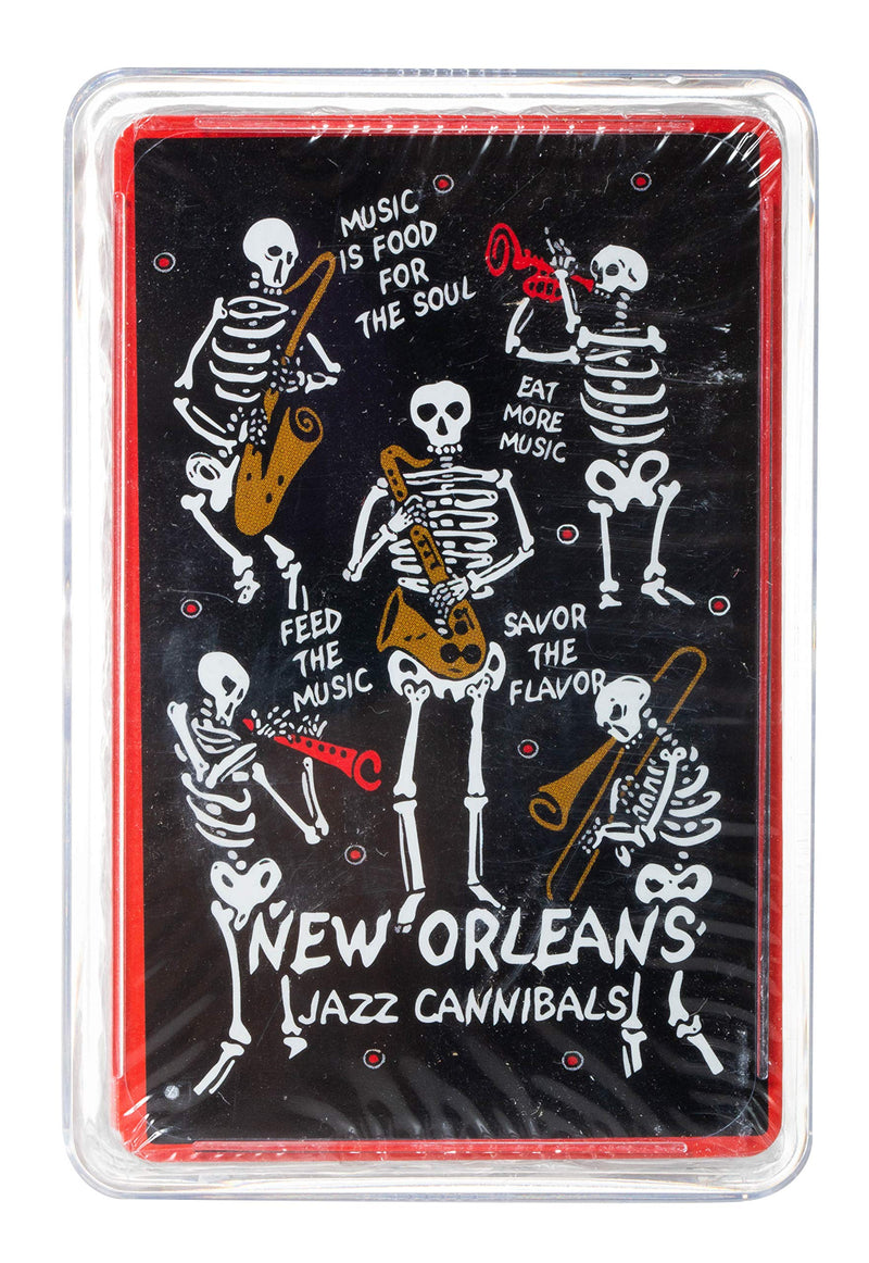 Artisan Owl New Orleans Jazz Cannibals Skeleton Band Playing Cards - BeesActive Australia