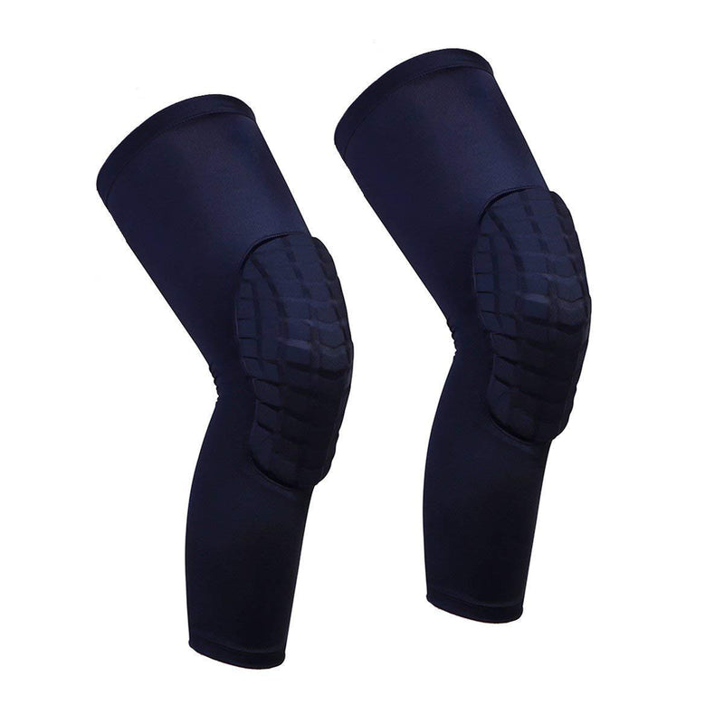 [AUSTRALIA] - Compression Long Leg sleeve - Reachtop Protective Knee Pads for Basketball, Football, Volleyball, Weightlifting (Black, Large) 