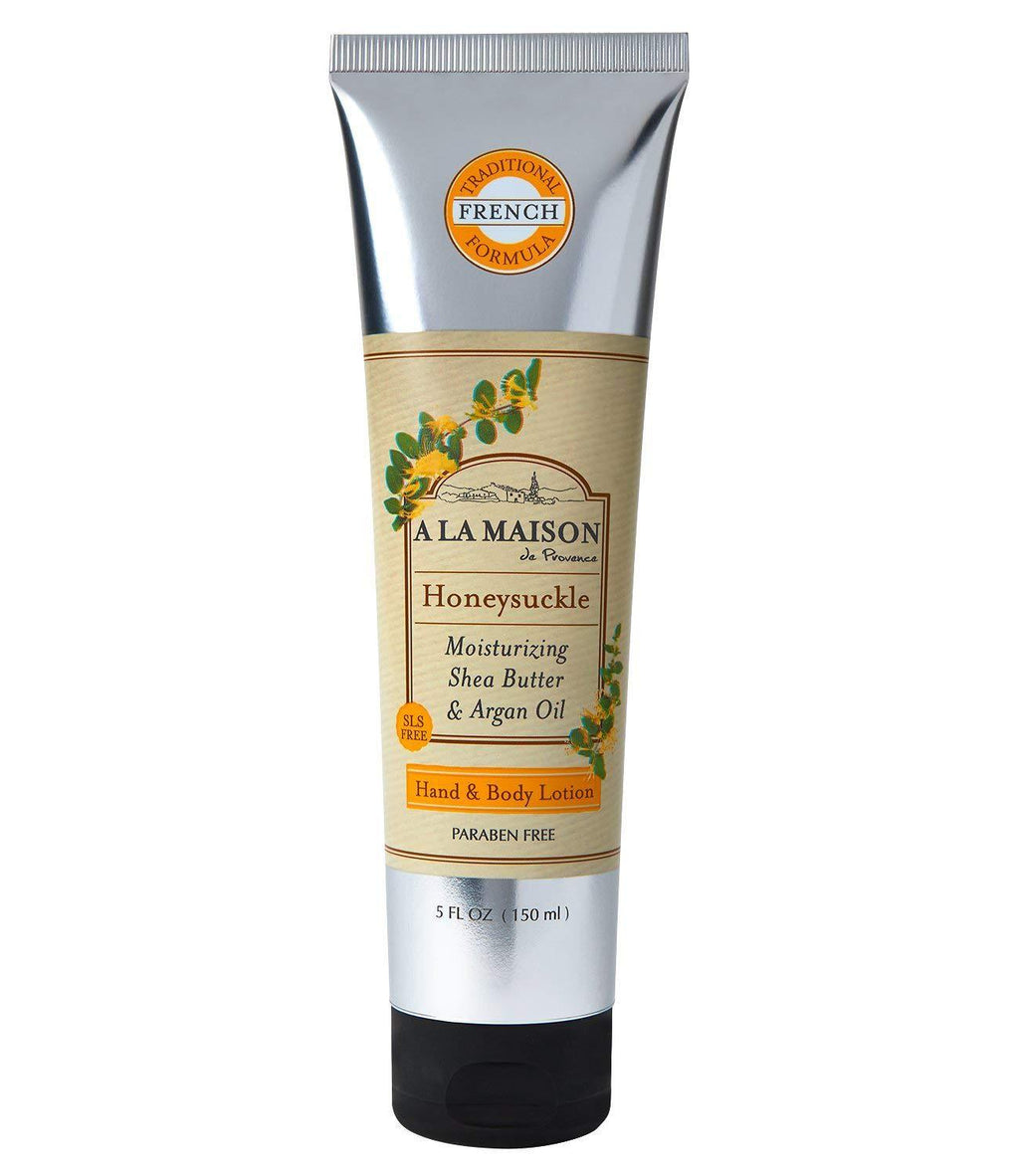A La Maison De Provence Hand and Body Lotion | Natural Moisturizing Lotion with Argan Oil and Shea Butter | Moisturizer for Dry Skin | Paraben and Phthalates Free | Honeysuckle Scent 8 Oz (1 Pack) 1 Pack - BeesActive Australia