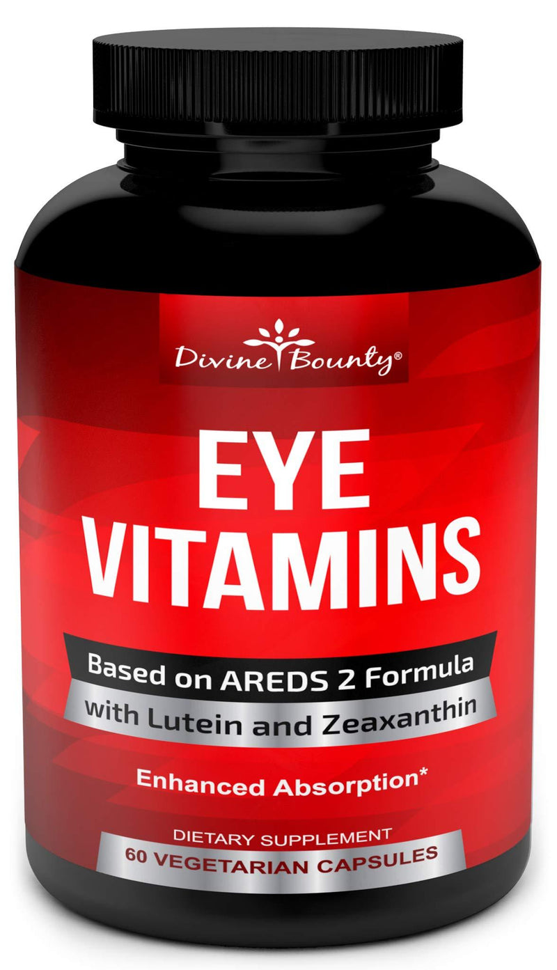 AREDS 2 Eye Vitamins with Lutein and Zeaxanthin Supplements - Clinically Proven for Macular Degeneration, Eye Care, Eye Health - Areds2 Formula for Adults - 60 Vegetarian Capsules 1 - BeesActive Australia