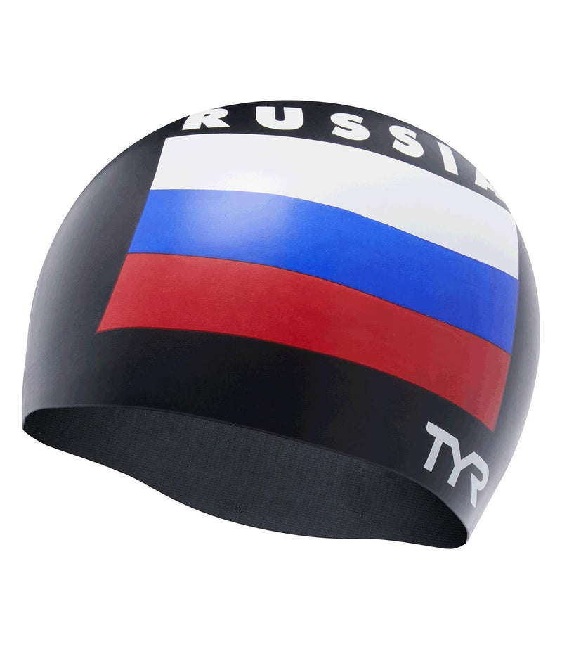 [AUSTRALIA] - TYR Unisex-Adult Russia Silicone Adult Fit Black 