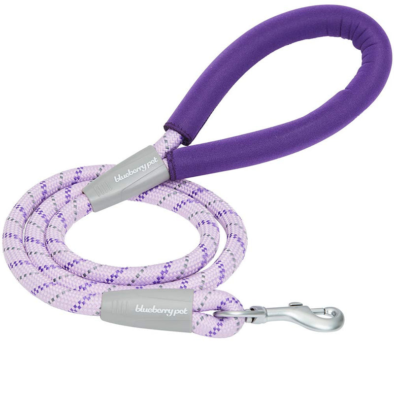 Blueberry Pet 8 Colors Durable Dog Rope Leash with Comfy Neoprene Handle 4 Foot (Pack of 1) Lavender - BeesActive Australia