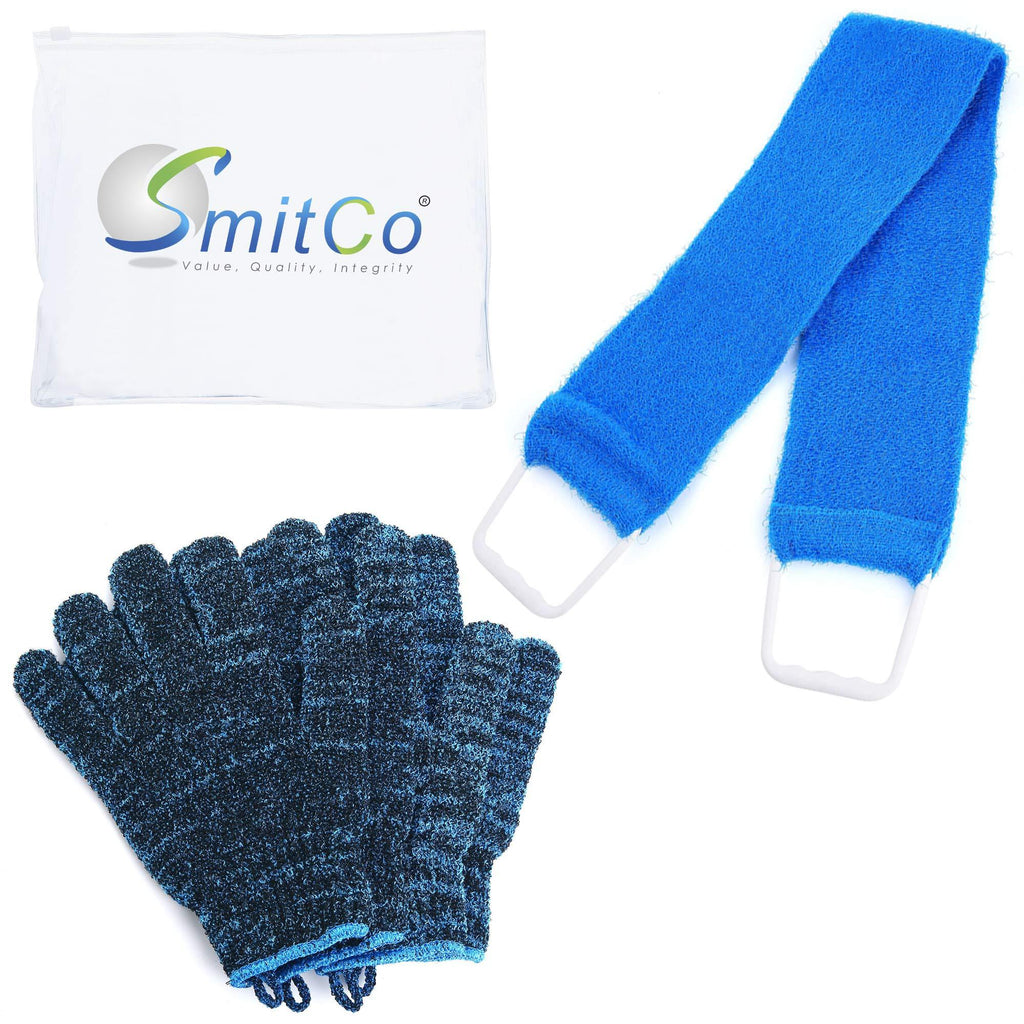 SMITCO Dead Skin Remover for Body - Exfoliating Gloves and Back Exfoliator for Men and Women - Full Body Scrubbers for Use in Shower or Bath to Improve Skin Texture and Get Rid of Bumpy Skin - BeesActive Australia