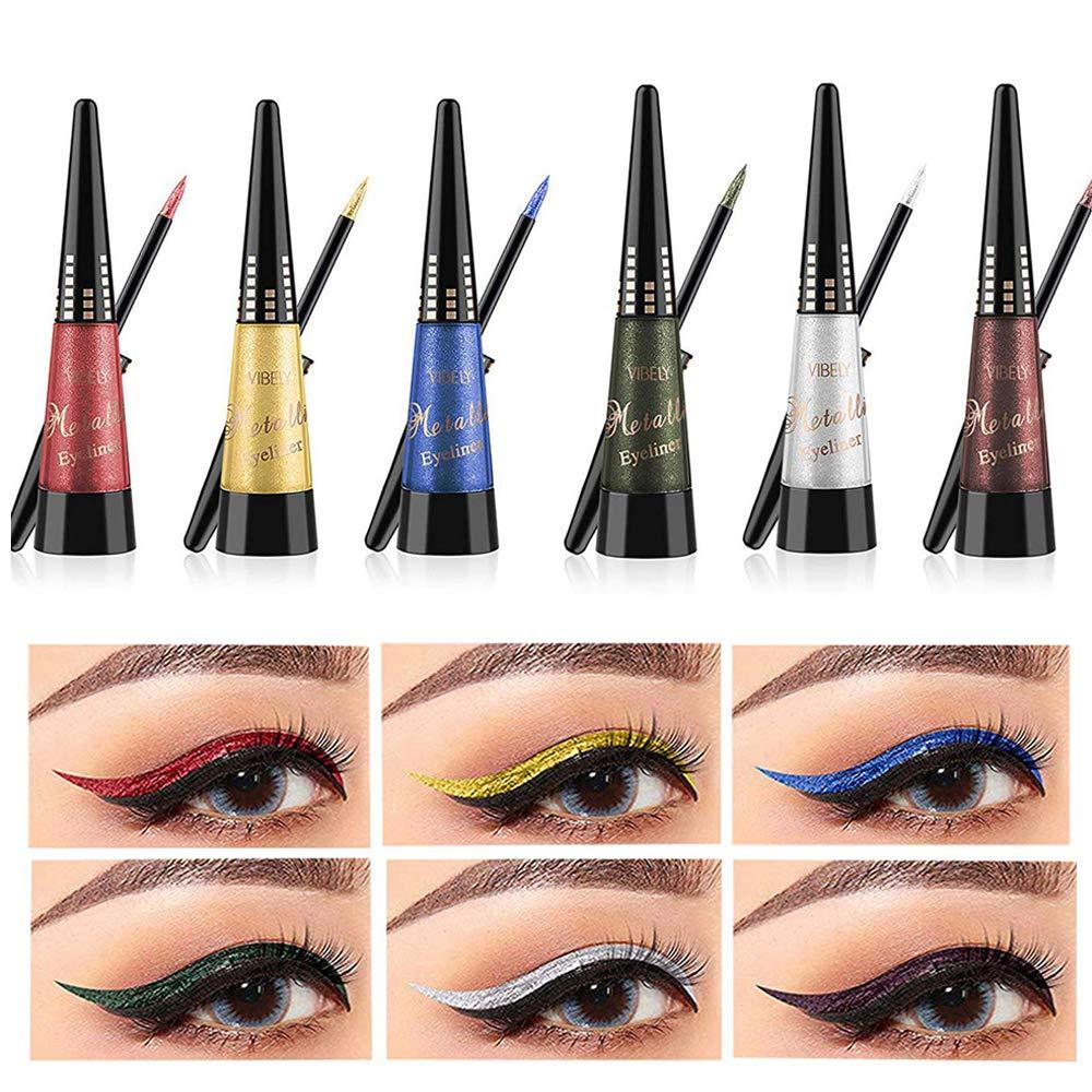 Matte Colorful Liquid Eyeliner6 colors Long Lasting Waterproof Eyeliner Professional Bright-colored Eyeliner Pen Set - BeesActive Australia