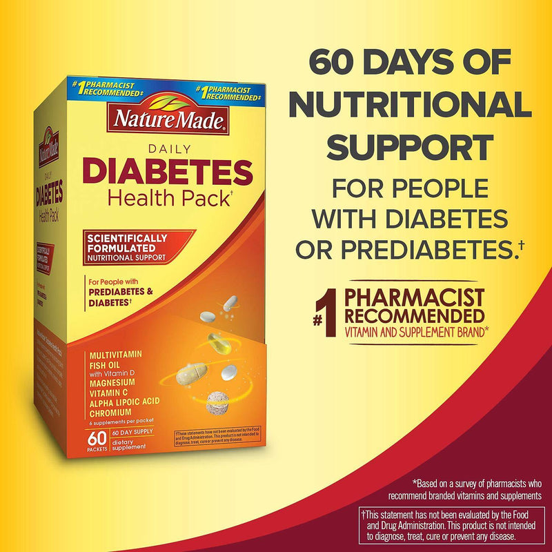 Nature Made® Daily Diabetes Health Pack Dietary Supplement (60 pk.) AS - BeesActive Australia