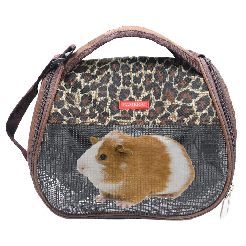 Travel Small Animals Guinea Pig Hamster Hedgehog Carrier Bag with Strap Durable Breathable Portable Small Guinea Pig Chinchillas Hamsters Hedgehogs Carrier Shoulder Bag for Small Animals Carriers Brown - BeesActive Australia