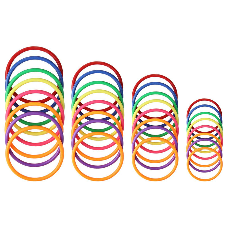 [AUSTRALIA] - HRLORKC Plastic Ring Toss Game Set Rings for Ring Toss for Kids Outdoor Games Plastic Carnival Rings Carnival Games for Carnival Party and Parent-Child Games 32 pcs 