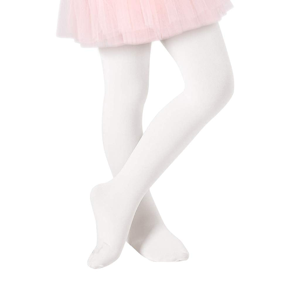 Century Star Ultra-Soft Footed Dance Sockings Ballet Tights Kids Super Elasticity School Uniform Tights For Girls 3-6 Years 00 1 Pack White - BeesActive Australia