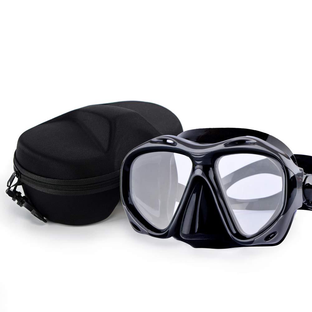 [AUSTRALIA] - Morgiana Swimming Mask Goggle UV Protection Anti Fog and Anti Leak for Men Women Youths Adults Diving Snorkeling Black 