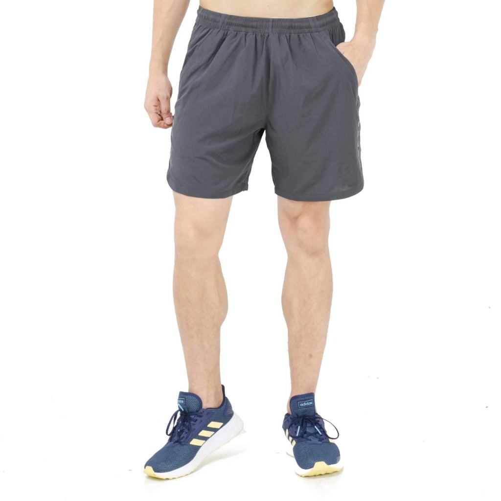 [AUSTRALIA] - MIER Men's Quick Dry Workout Running Shorts Active Shorts with 4 Pockets, No Liner, Lightweight and Water Resistant, 7 Inches Grey Large 