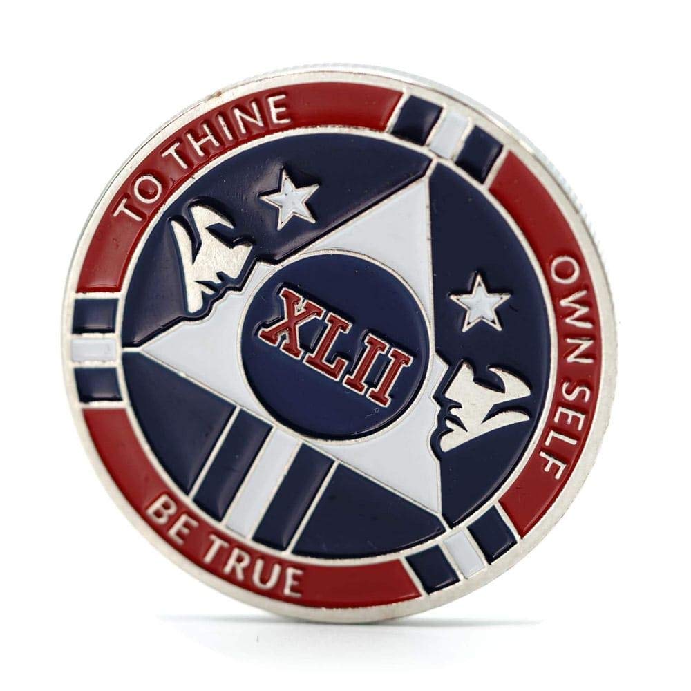[AUSTRALIA] - MyRecoveryStore Red and Blue Patriotic Yearly AA Medallion Large Sized w/Coin Capsule Red and Blue Alcoholics Anonymous AA Chip 1-50 Years Year 42 