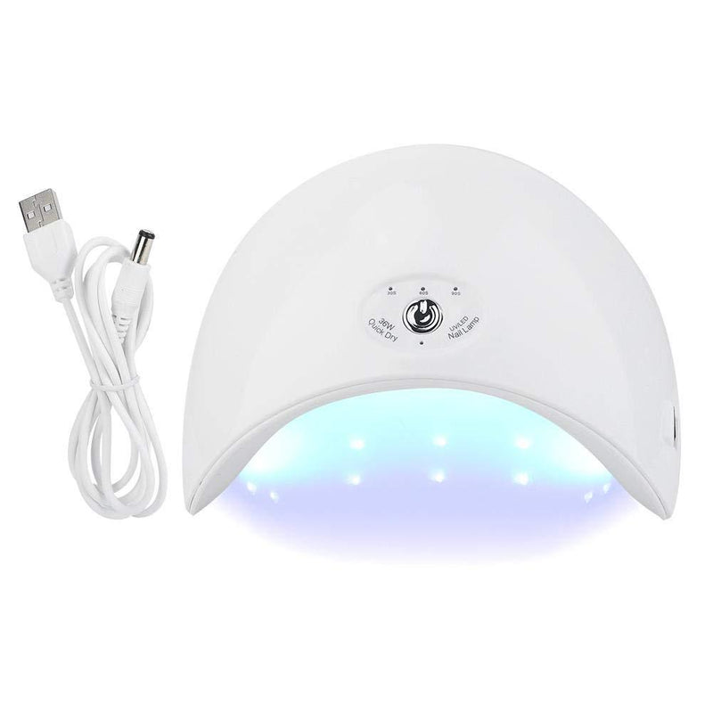 Nail Dryer Lamp, 36W Uv Led Lamp, Nail Dryer Dual Light Source Gel Polish Lamp Light, Usb Connector Curing Phototherapy Machine With Three Timer Settings, For Home And Salon(Inductive) 01 - BeesActive Australia