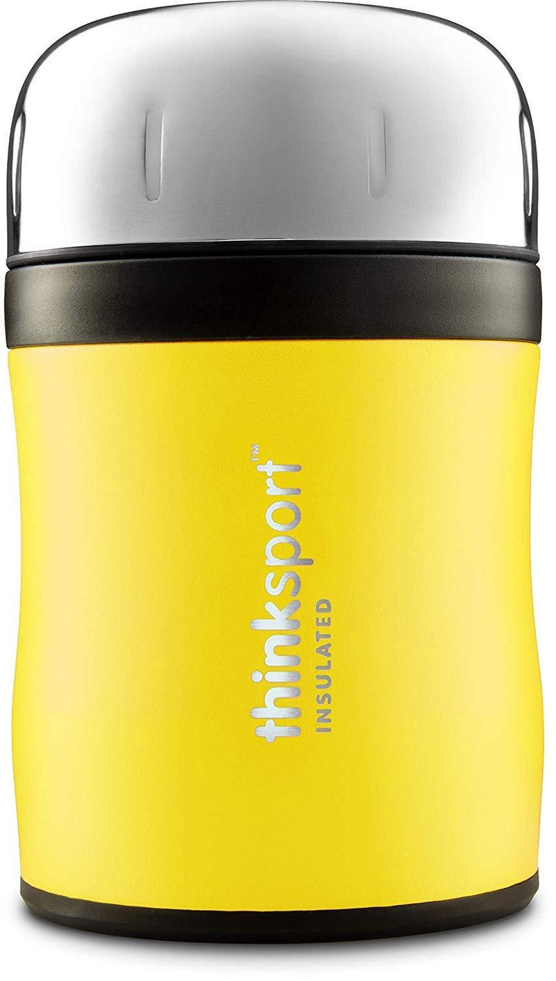 Thinksport 12oz GO4TH Travel Lunch Container with Lid & Folding Spork | Stainless Steel, Triple-Walled Insulated, Vacuum-Sealed, 24 Hrs Cold, 8+ Hrs Hot - Yellow (GO4TH - 350 Yellow) - BeesActive Australia