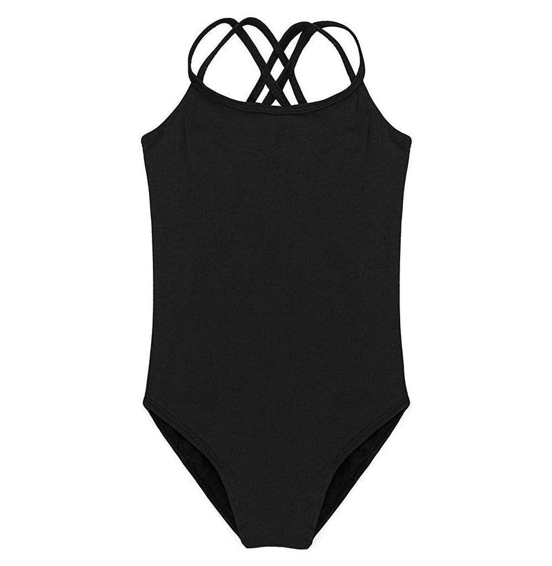 HiDance Ballet Leotards,Cotton Camisole Ballet Leotards for Girls/Toddlers/Kids,Double Strap Gymnastics and Ballet Dancewear Black 6XL(13-14 Years) - BeesActive Australia