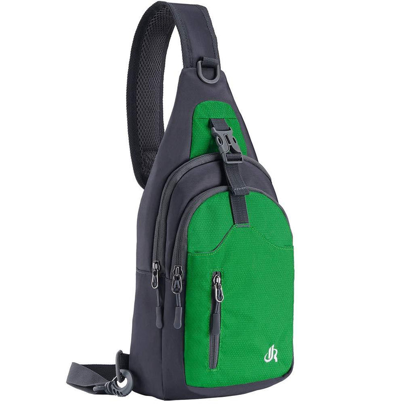 [AUSTRALIA] - Y&R Direct Sling Backpack Sling Bag Travel Hiking Gifts for Kids Men Women Grass Green 