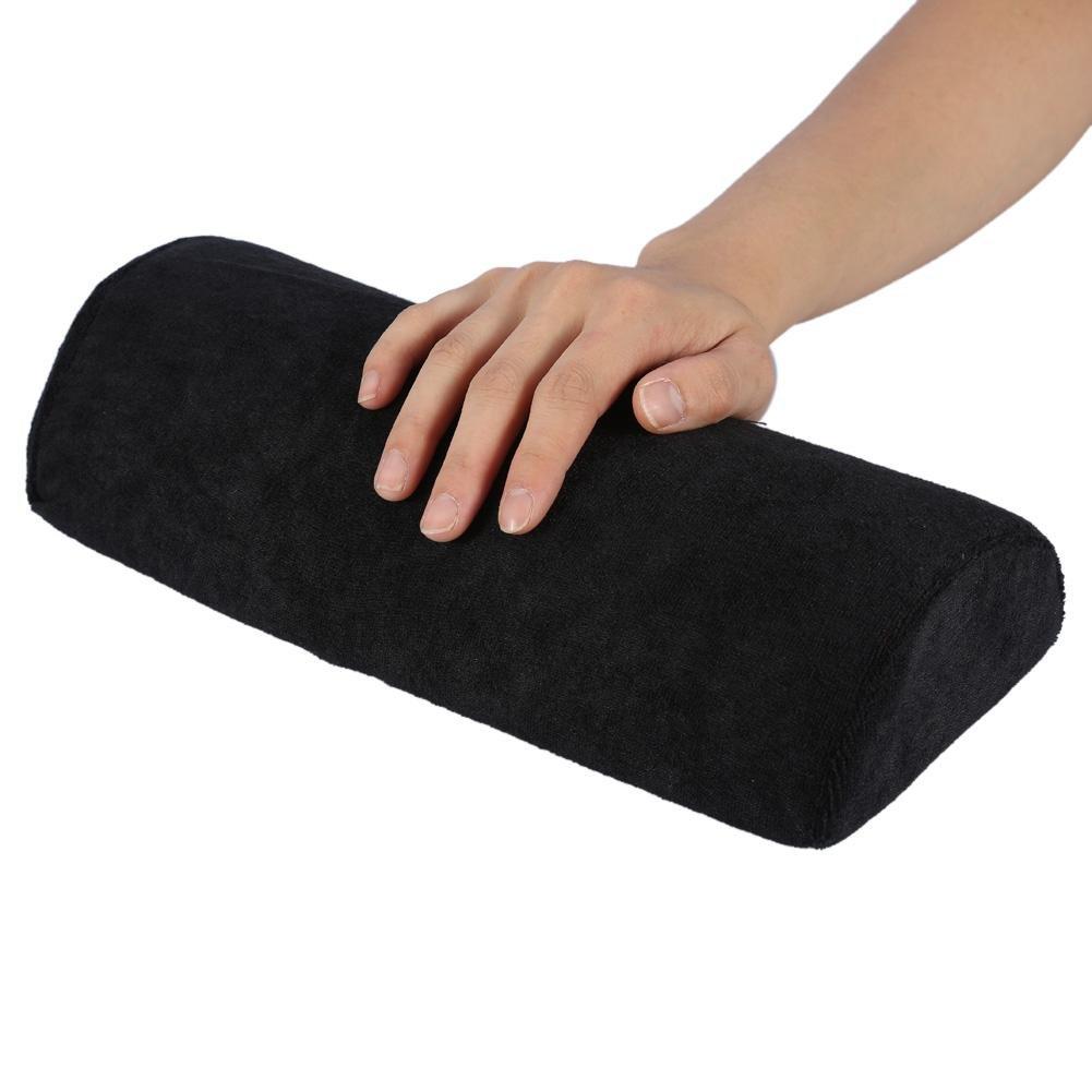 Nail Pillow, Salon Nail Hand Rest Cushion Detachable Washable Hand Holder Cushion Nail Art Soft Sponge Pillow Nail Art Manicure Tool (Black) Black - BeesActive Australia