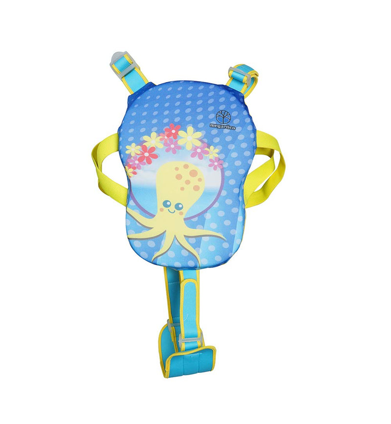 Megartico Kids Swim Float Coach Swim Vest Life Jacket Toddlers Aid Floatation Blue Yellow Octopus 2 - 4 year - BeesActive Australia