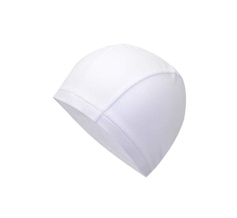 Flyusa FZBNSRKO Candy Color Waterproof High Elastic Lycra Swim Caps with PU Coat PU Swimming Cap for Men and Women Long Hair White - BeesActive Australia