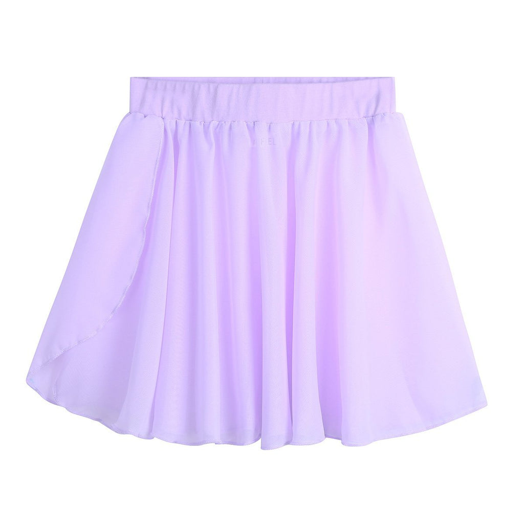 [AUSTRALIA] - YONGHS Kids Girls Ballet Dance Wrap Skirt Basic Classic Chiffon Mini Pull-On Skate Over Scarf Tutu Dancewear Purple 4-5 