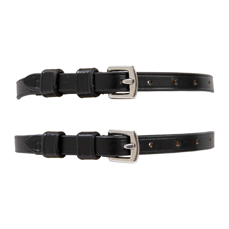 [AUSTRALIA] - Huntley Equestrian Premium English Leather Spur Straps, Black 18" Inches Long 