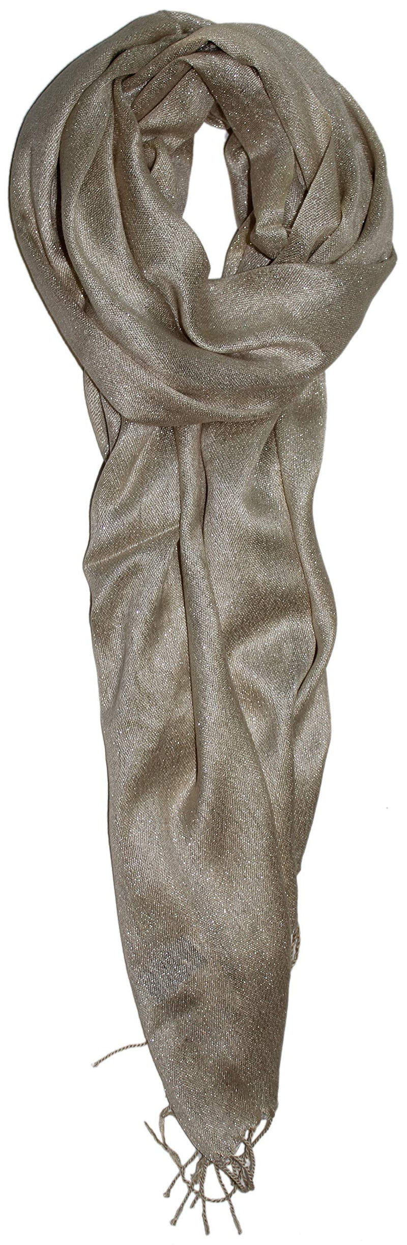 Ted & Jack - Hollywood Dreams Sparkling Metallic Scarf Pale Gold - BeesActive Australia