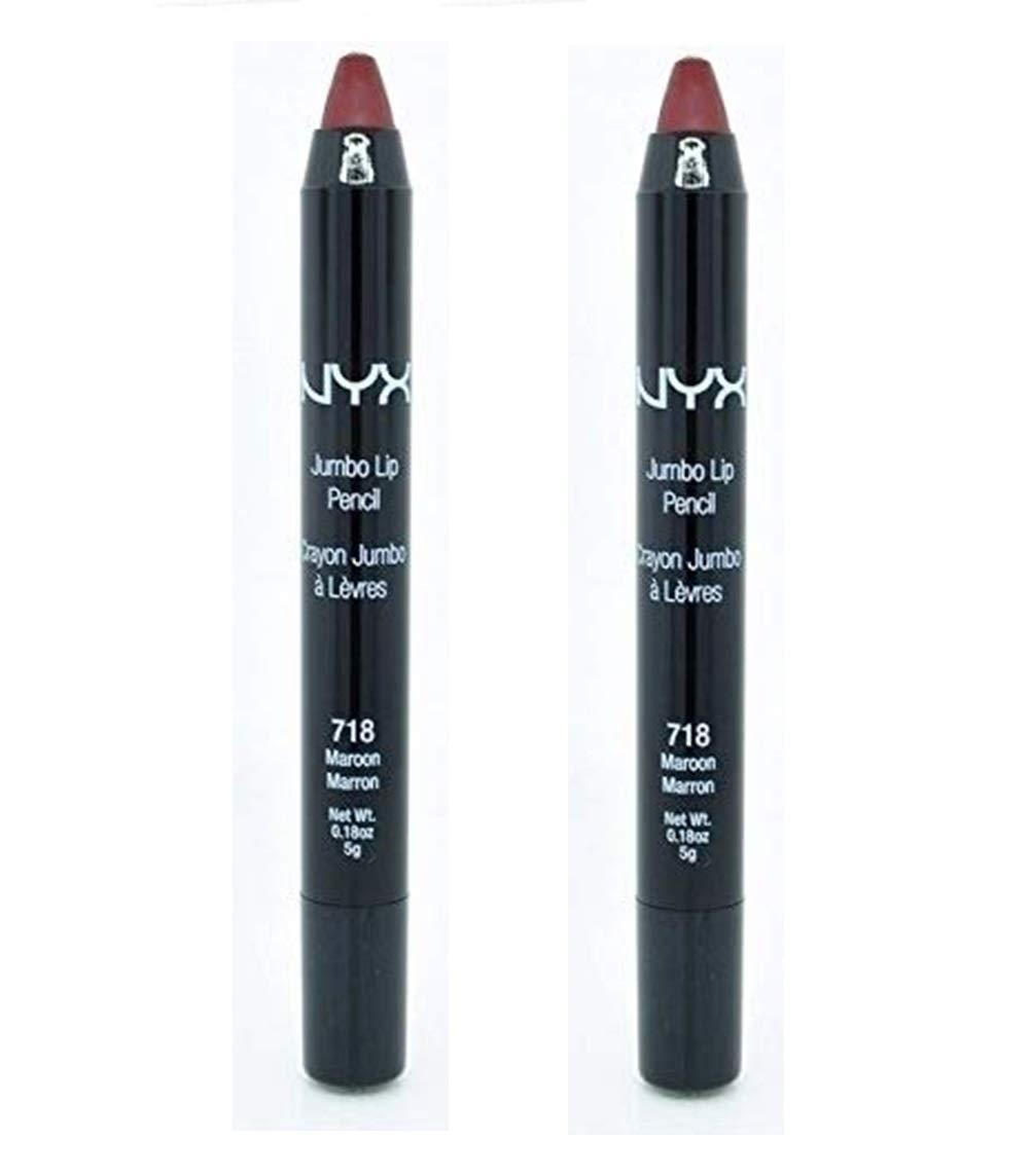 Pack of 2 NYX Jumbo Lip Pencil, 718 Maroon, JLP718 - BeesActive Australia