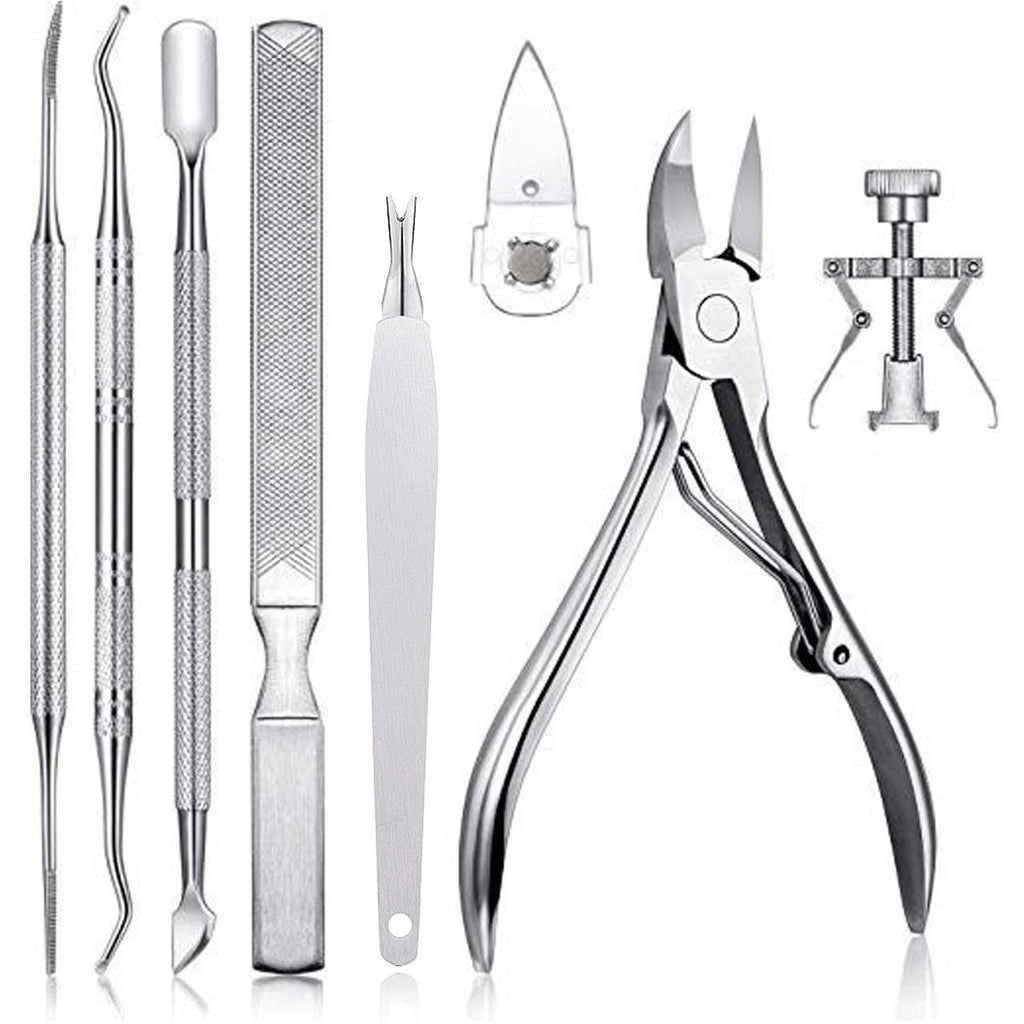 Ingrown Toenail Kit, Yokilly Upgraded 8 Pcs Premium Ingrown Toenail Treatment Tools Kit, Nail Treatment Foot Tool, Ingrown Toenail Removal Correction Clippers, Ingrown Toenail File and Lifter - BeesActive Australia