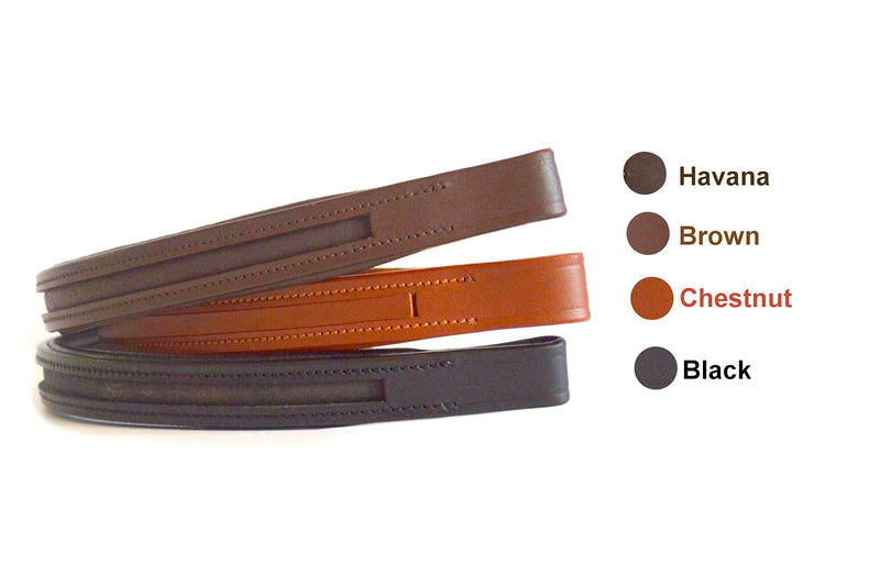 [AUSTRALIA] - SIE 14"/15"/16"/17" Empty Channel Browbands 8mm, Straight Havana 17" 