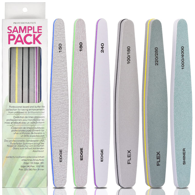 Nail Files, MORGLES Emery Boards Nail File Professional Grit Nail File Pack for Acrylic/Natural/Gel Nails (100/150/180//220/240/280/1000/4000 Grit) - BeesActive Australia